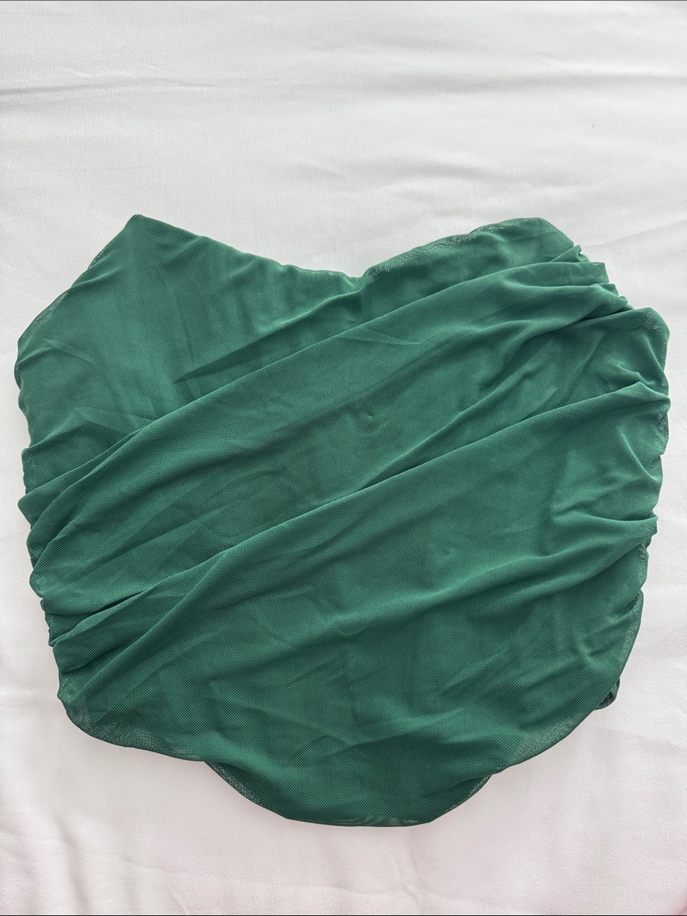 Draped Emerald Green Corset Crop Top